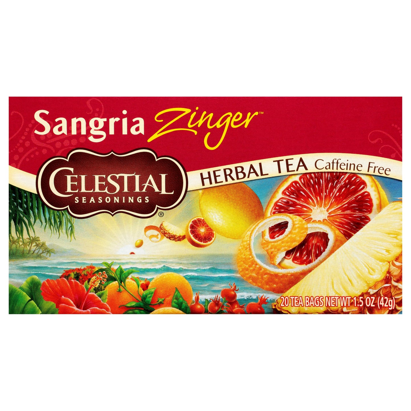 Celestial Herbal Tea Sangria Zinger Bags, 20 Count