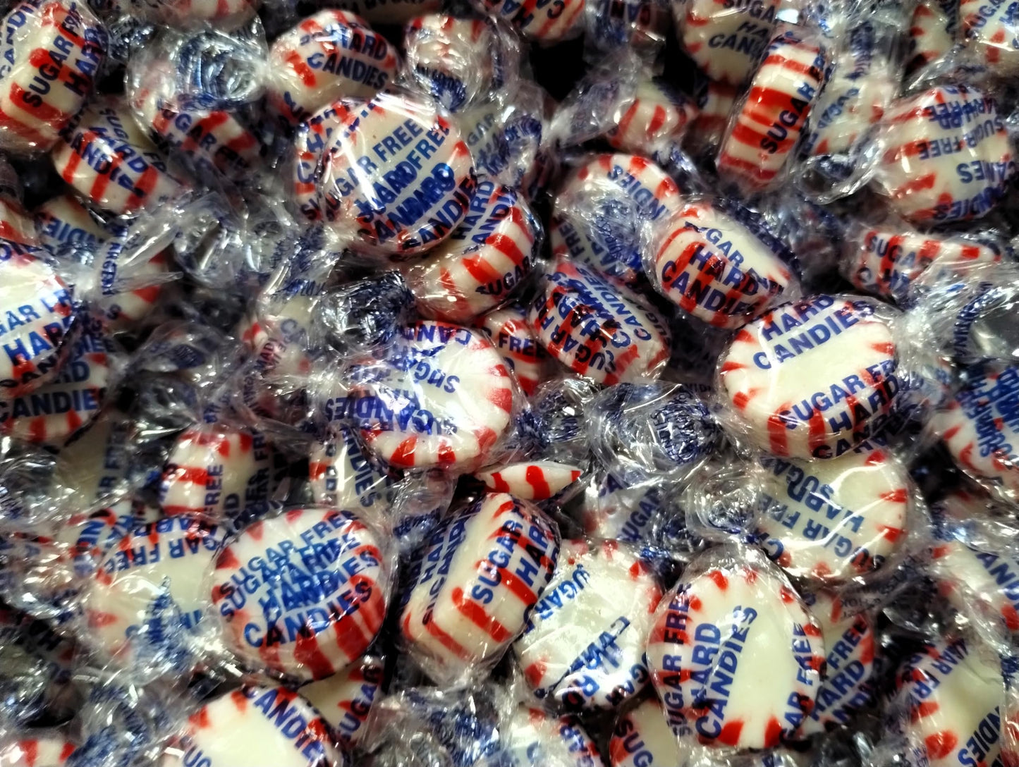 Sugar Free Peppermint Starlight Hard Candy Buttons - 50 Pieces Of Fresh Delicious Individually Wrapped Candy