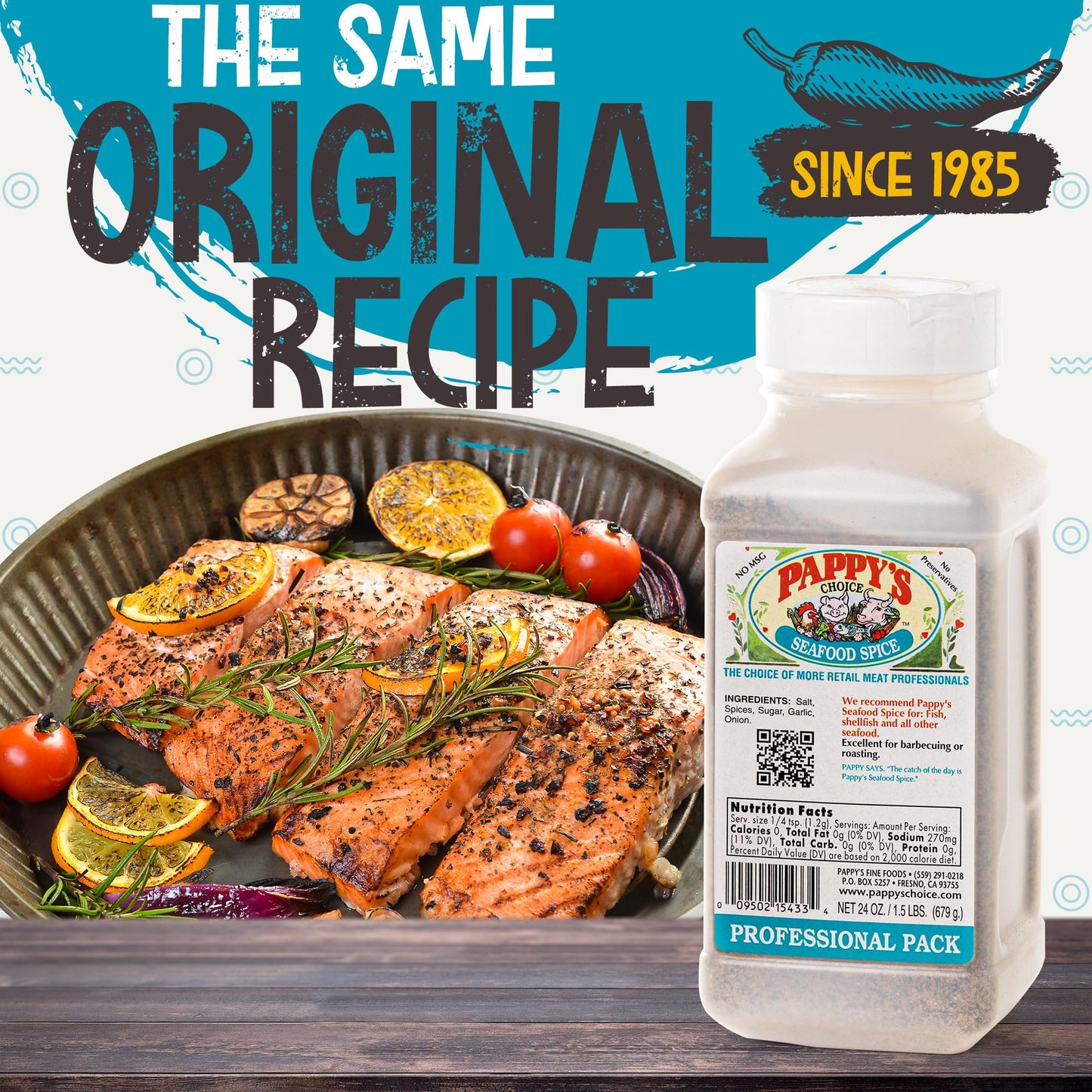 Pappy'S Seafood Spice - Perfect Seasoning For Grilled Fish, Shrimp, Crab, Lobster, And Seafood Boils | Ideal For Blackened, Frie