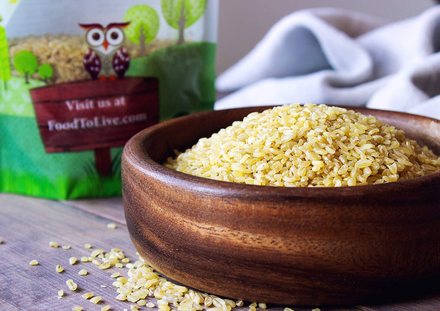 Food to Live Organic Bulgur Wheat - Non-GMO Whole Grain, High Fiber, 20 Pound Bag