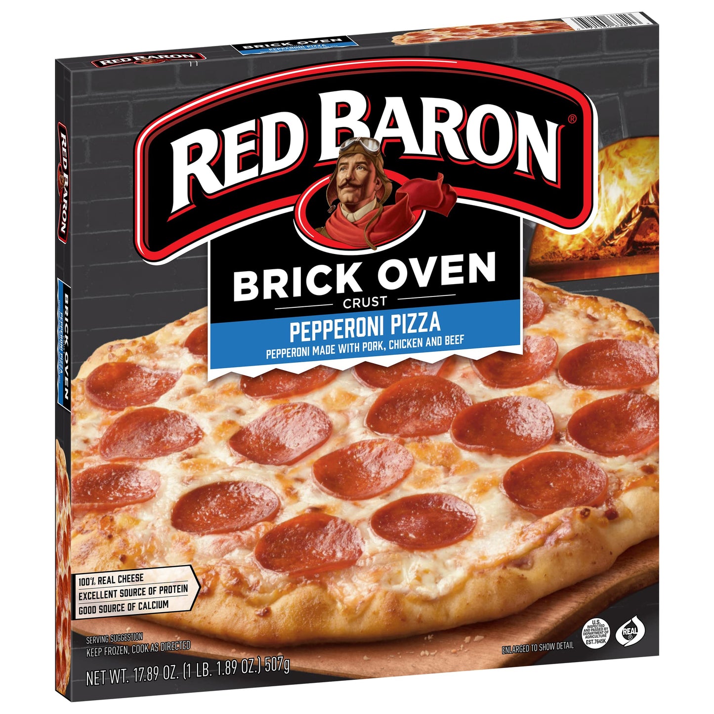 Red Baron Pepperoni Brick Oven Frozen Pizza, 17.89 Oz