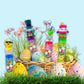 Push Pops Candy Lollipops, 4 Count Individually Wrapped With Assorted Toppers, Chick, Egg And Bunny, Assorted Fruit Flavors, Var