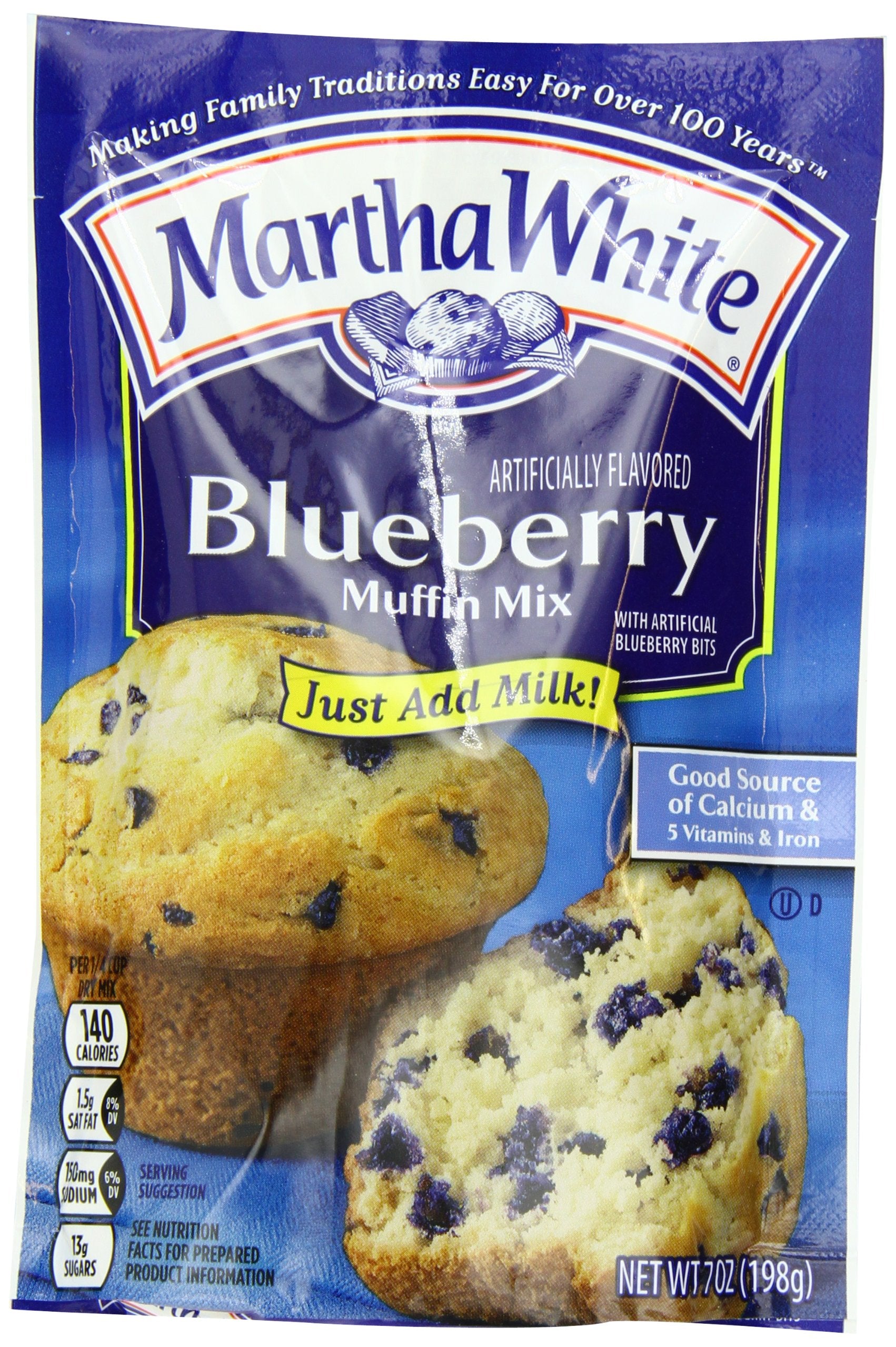 Martha White Blueberry Flavored Muffin Mix, 7 Ounce (Pack Of 12)