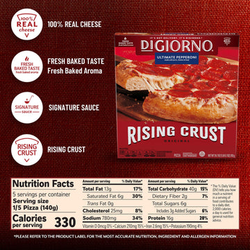Digiorno Frozen Pizza, Rising Crust Pepperoni Pizza 24.7 oz