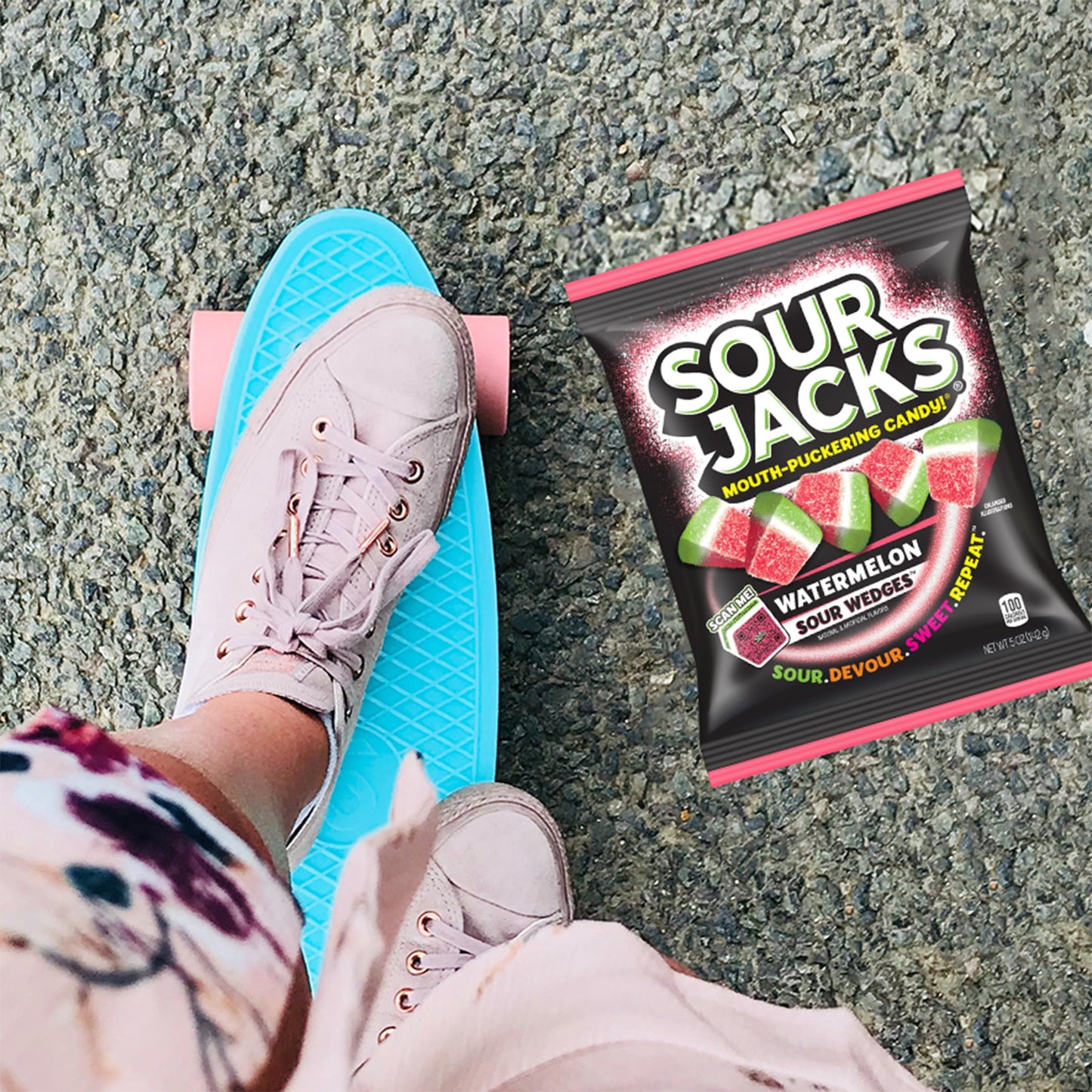 Sour Jacks, Sour Gummy Wedges, Watermelon Flavored Candy, 5Oz Bag (12 Pack)