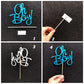 Glitter Blue Oh Boy Cake Topper, Baby Shower Cake Topper For It'A A Boy Baby Boy Baby Shower Cake Party Decoration Supplies