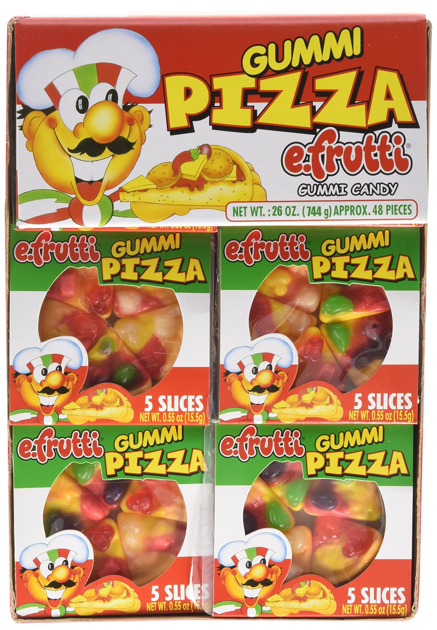 Gummi Pizza By E-Fruitti 48 Count (Net Wt. 26Oz)