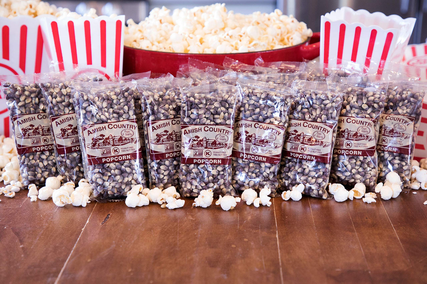 Amish Country Popcorn | 24-4 Oz Bags - Midnight Blue Kernels | Old Fashioned, Non-GMO and Gluten Free