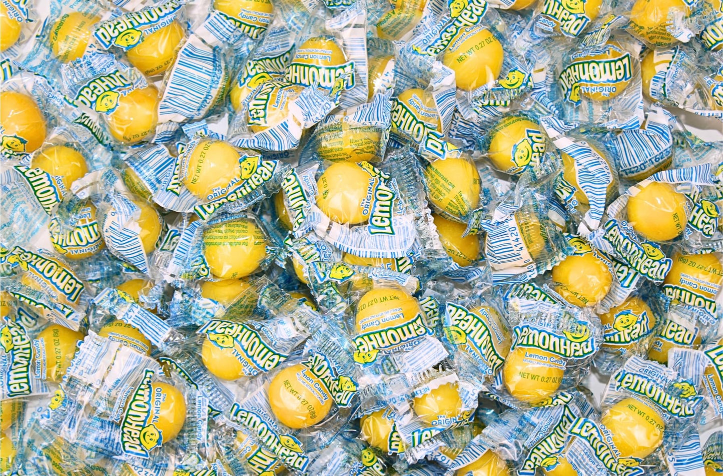 Grandys Candys LemonHeads Sour Candy - Individually Wrapped, Tart & Sweet - 2 Pounds