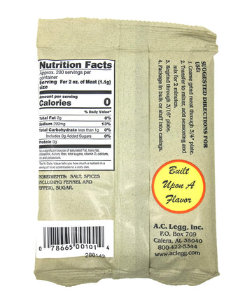 A.C. Legg Inc Sweet Italian Sausage Seasoning