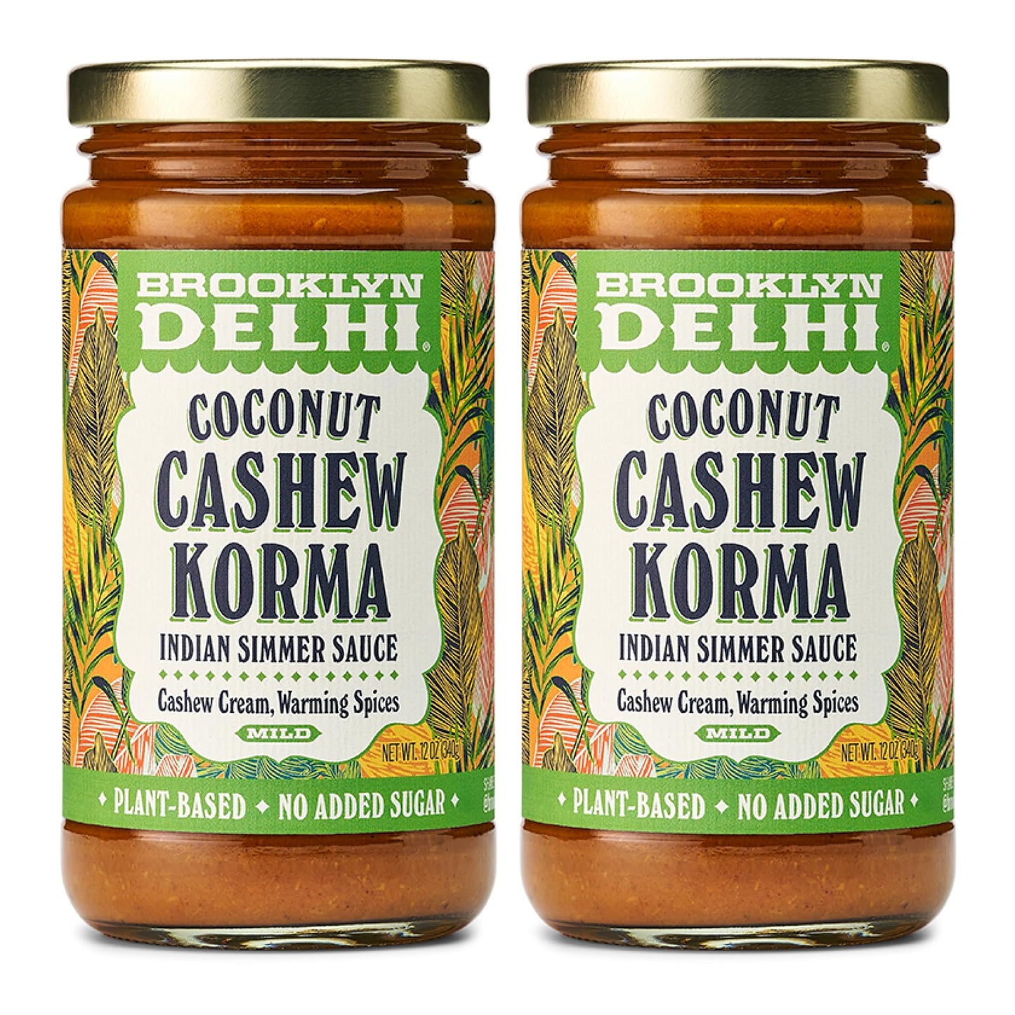 Brooklyn Delhi Coconut Cashew Korma | Indian Simmer Sauce With Cashew Cream And Warming Spices | Mild Enough For A Kid, Flavorfu
