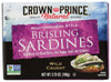 Crown Prince Brisling Sardines, Mediterranean Style, 3.75 Ounce, Pack of 1