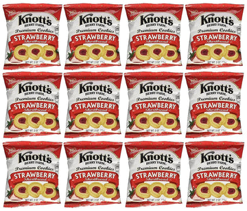 Knotts Berry Farm Strawberry Shortbread Cookies, 2 Oz, Pack of 12