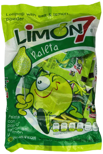 Limon 7 Paleta (Lollipop Covered With Lemon And Salt Powder