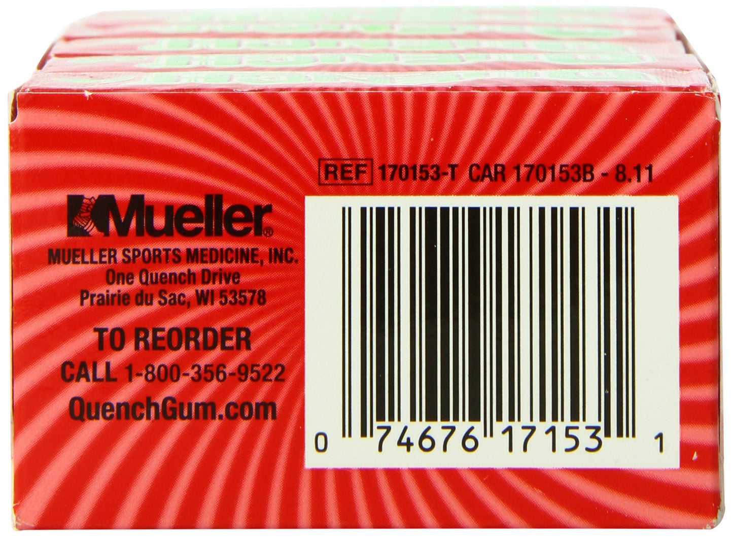 Quench Gum, Strawberry/Watermelon, 10 Count (Pack Of 12)