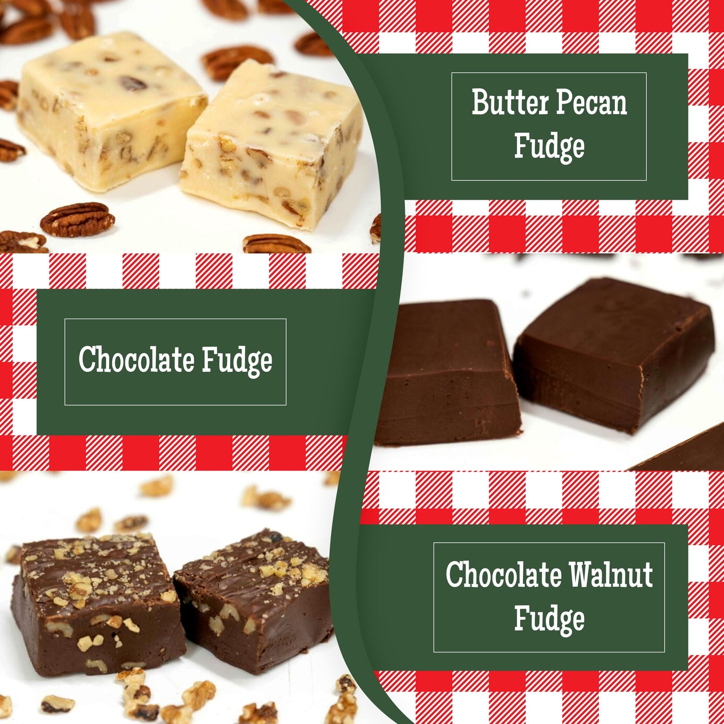 Valley Fudge Assorted Gift Box, Classic Flavors, 6 Pieces, 1.5 lbs, Individually Wrapped Gourmet Candy