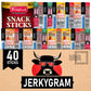 Jerky Gift Basket for Men - 40pc Jerky Variety Pack of Beef, Turkey, Chicken & Cheese Snack Sticks - High Protein Healthy Snack 