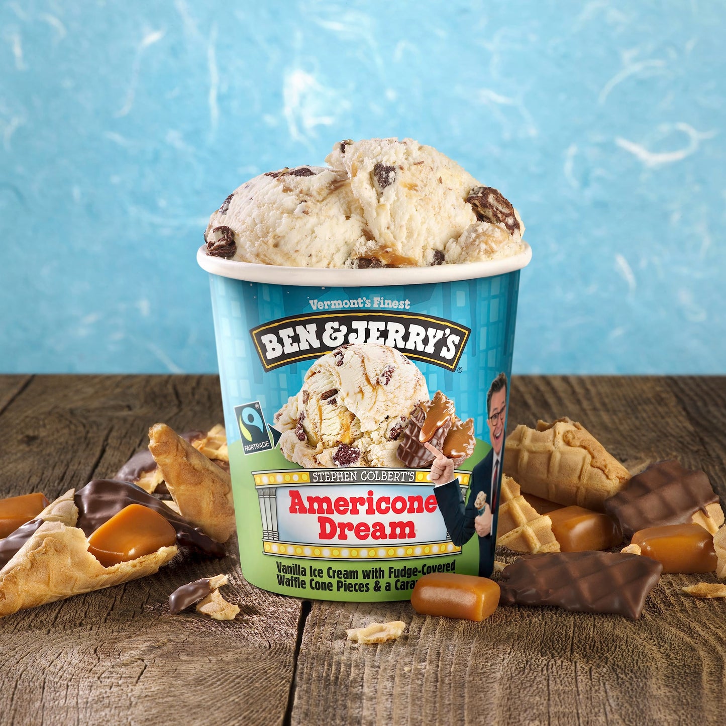 Ben & Jerrys Americone Dream Vanilla Ice Cream Pint Non-GMO 16 oz