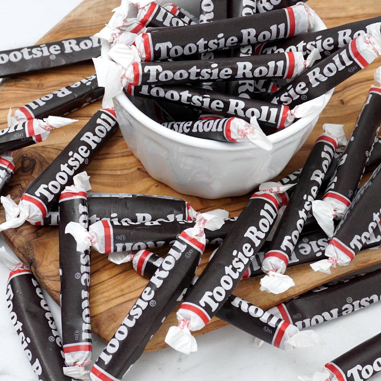 Large Tootsie Rolls, 2Lb Bulk Bag (Approx. 85 Pieces), Individually Wrapped Bulk Candy, Chocolate Candy, The Hampton Popcorn & C