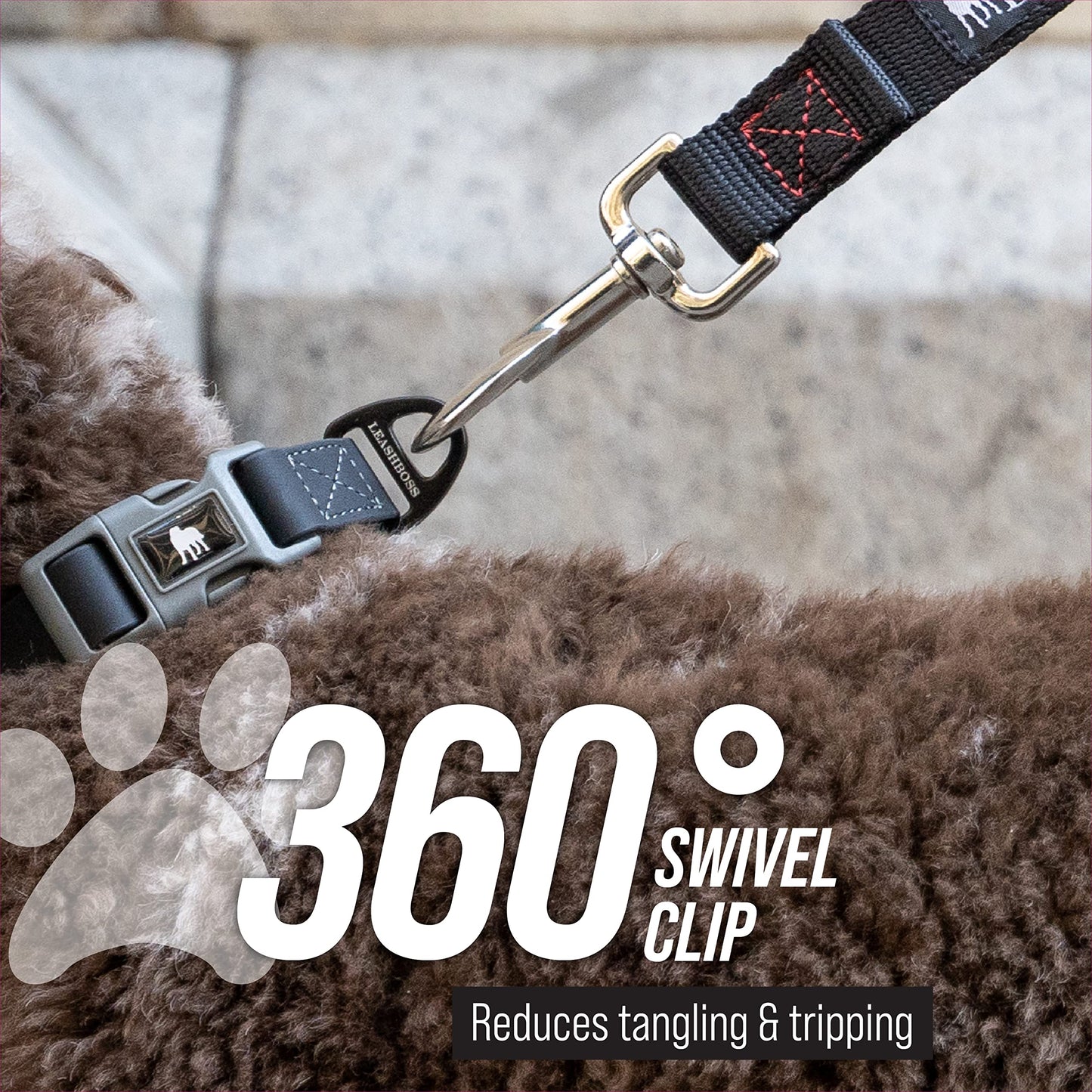 Leashboss Short Dog Leash For Dog Training  Padded Traffic Handle Short Leash For Dog Training, Total Comfort When Dog Walking