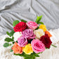 From You Flowers - One Dozen Rainbow Roses with Glass Vase | Fresh Flower Bouquets for Birthday  Anniversary  Get Well or Celebration