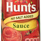 Hunt's No Salt Added Tomato Sauce 15oz Can (Pack of 6)