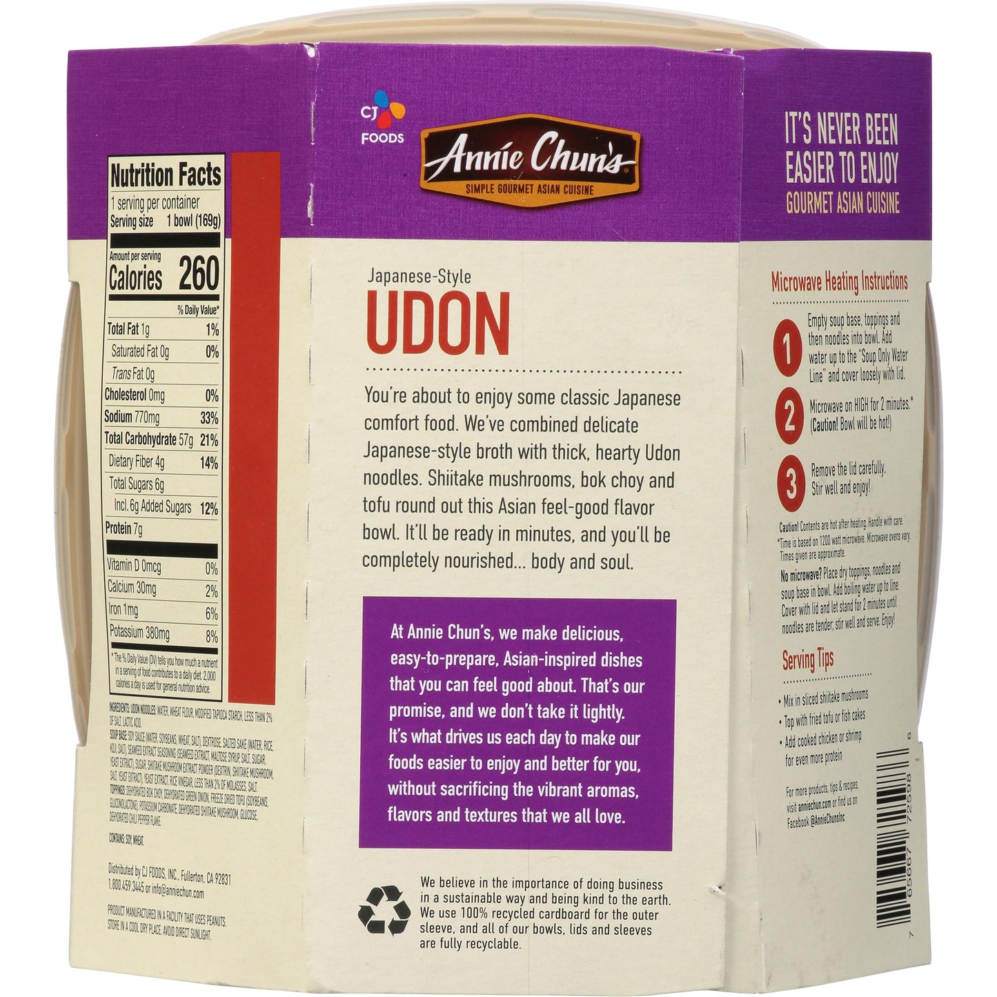 Annie Chuns Soup Bowl, Japanese Style Udon, Vegan, Non-GMO, 35.4 Oz (Pack of 6)