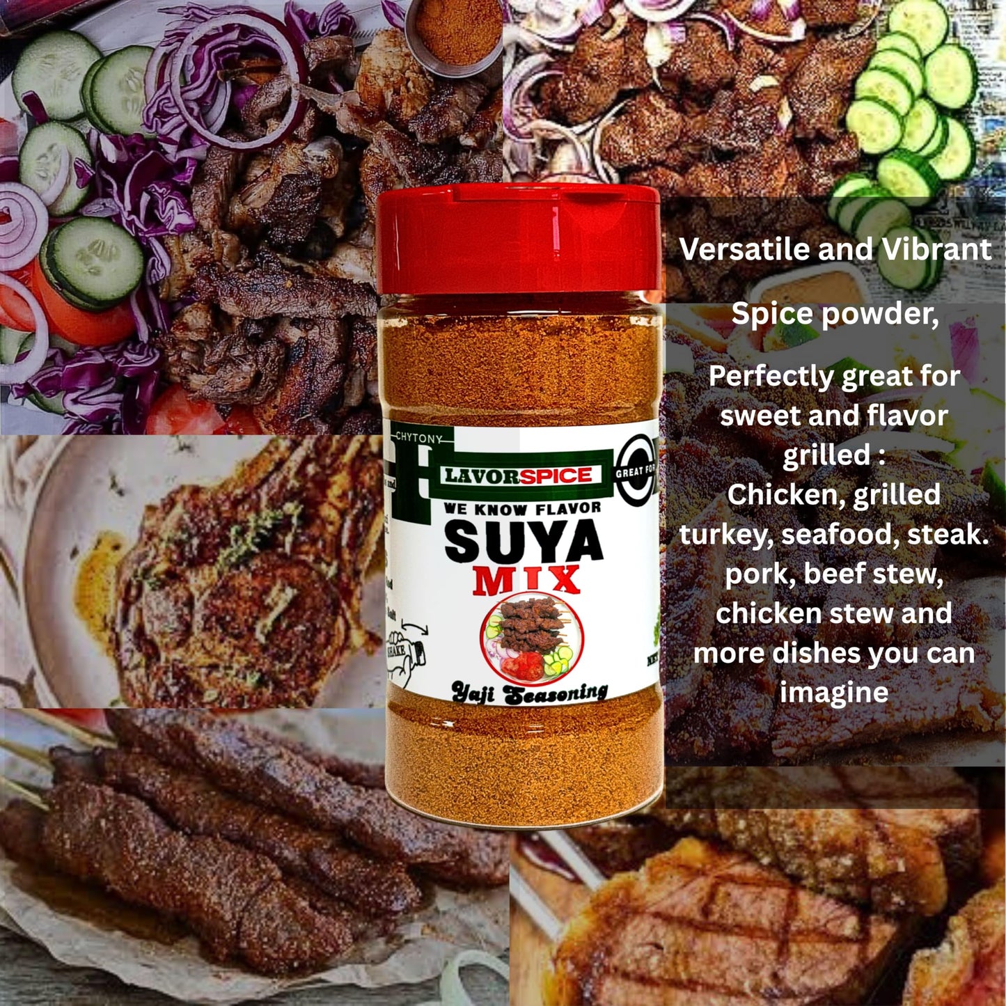 Suya Mix Nigeria Seasoning 8Oz | | Crafted With 100% Herbs And Spices Great For Keto, Great For Vegan