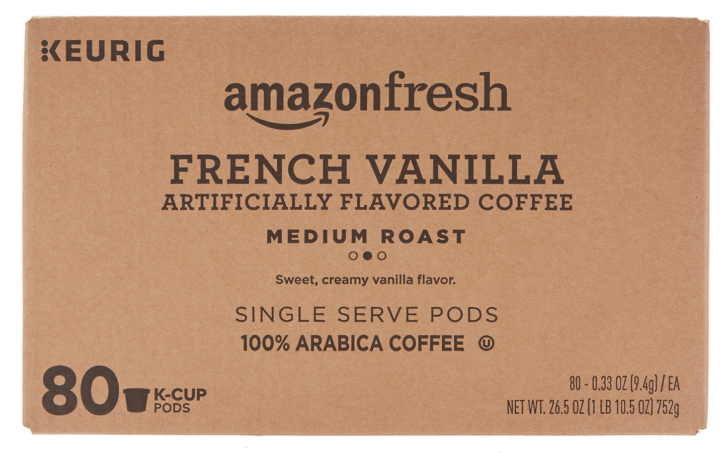 large online retailerFresh K-Cups, French Vanilla Flavored, Medium Roast, 80 Count