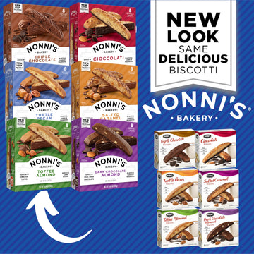 Nonni'S Italian Biscotti Variety Pack - 6 Assorted Flavors - Holiday Snack For Christmas Cookies - Biscotti Cookie Variety Pack