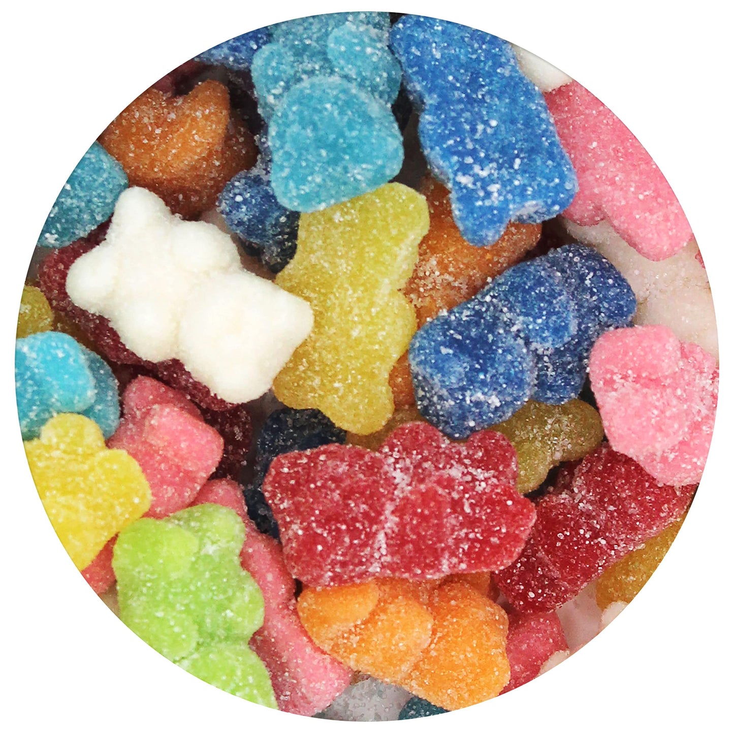 The Hampton Popcorn Company Rainbow Gummy Bears, 22 Ounce Resealable Bag, Assorted Fruit Flavors