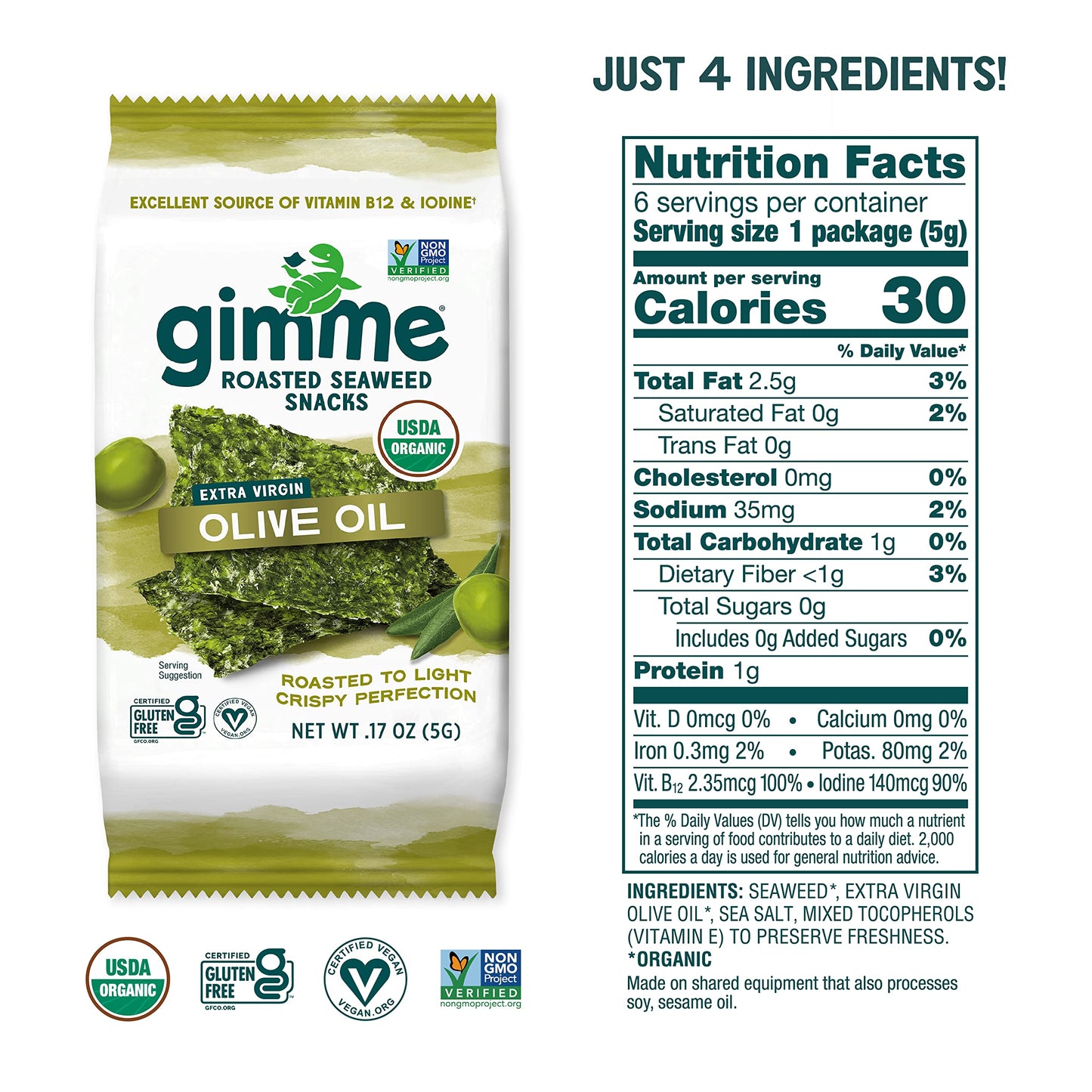 Gimme Sea  - Extra Virgin Olive Oil - 6 Count (5G)