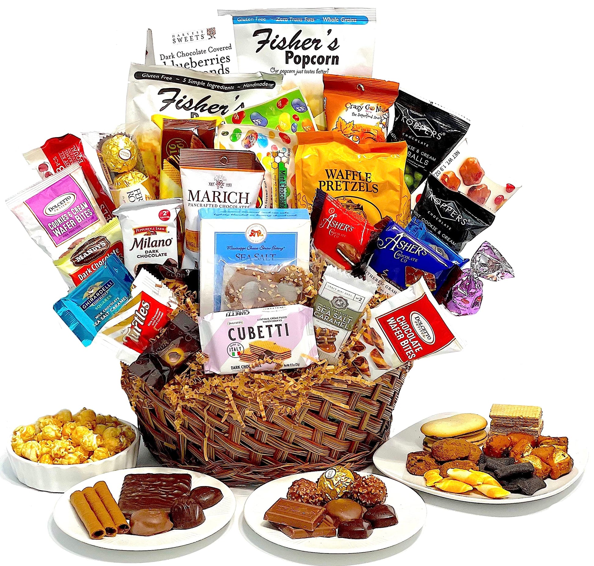 Gifts of Gourmet Hand-Crafted Chocolate Gift Basket - 33 Pieces, Premium Size, Clear Packaging