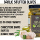 Green Jay Gourmet Stuffed Olives - Garlic & Blue Cheese - 32 Ounces - All Natural