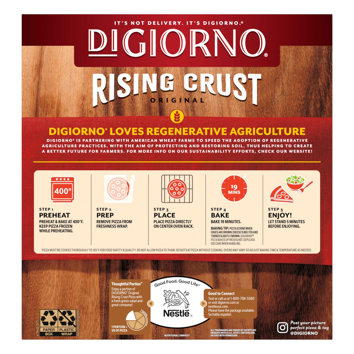 Digiorno Frozen Pizza, Rising Crust Four Cheese Pizza 24.6 oz