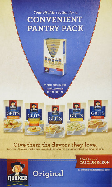 Quaker, Instant Grits, Original, 10 Count, 9.8oz Box (Pack of 3)