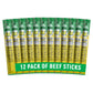 Lorissa'S Kitchen Premium Grass-Fed & Finished Beef Jerky Snack Sticks 12-Pack: Jalapeo Flavor, 8G Protein, Certified Free From