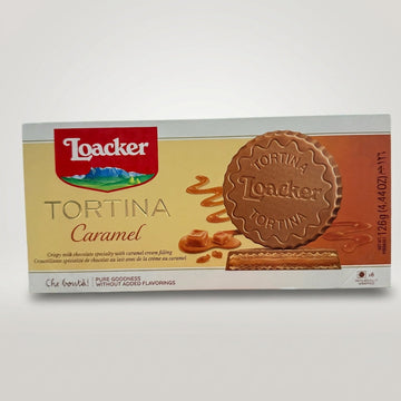 Loacker Tortina Caramel 126g - Italian Crispy Wafer Cookies