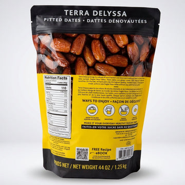 Terra Delyssa Organic Pitted Dates 1.25kg- Deglet Noor No Sugar Added