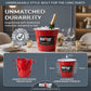 Redcupliving Red Party Ice Bucket | Reusable, Dishwasher-Safe