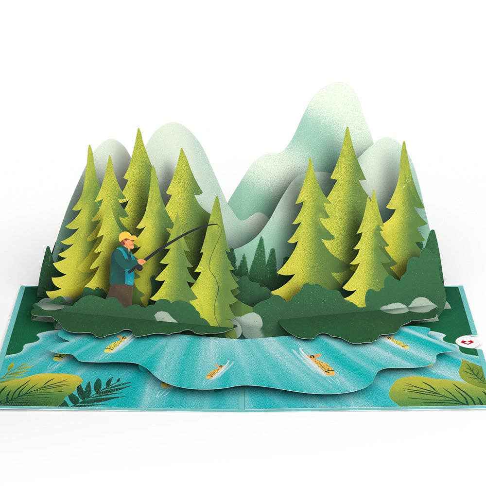 5x7" Gone Fishing Pop-Up Card