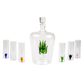 Tequila Agave Decanter With 6 Shot Glasses And Stand