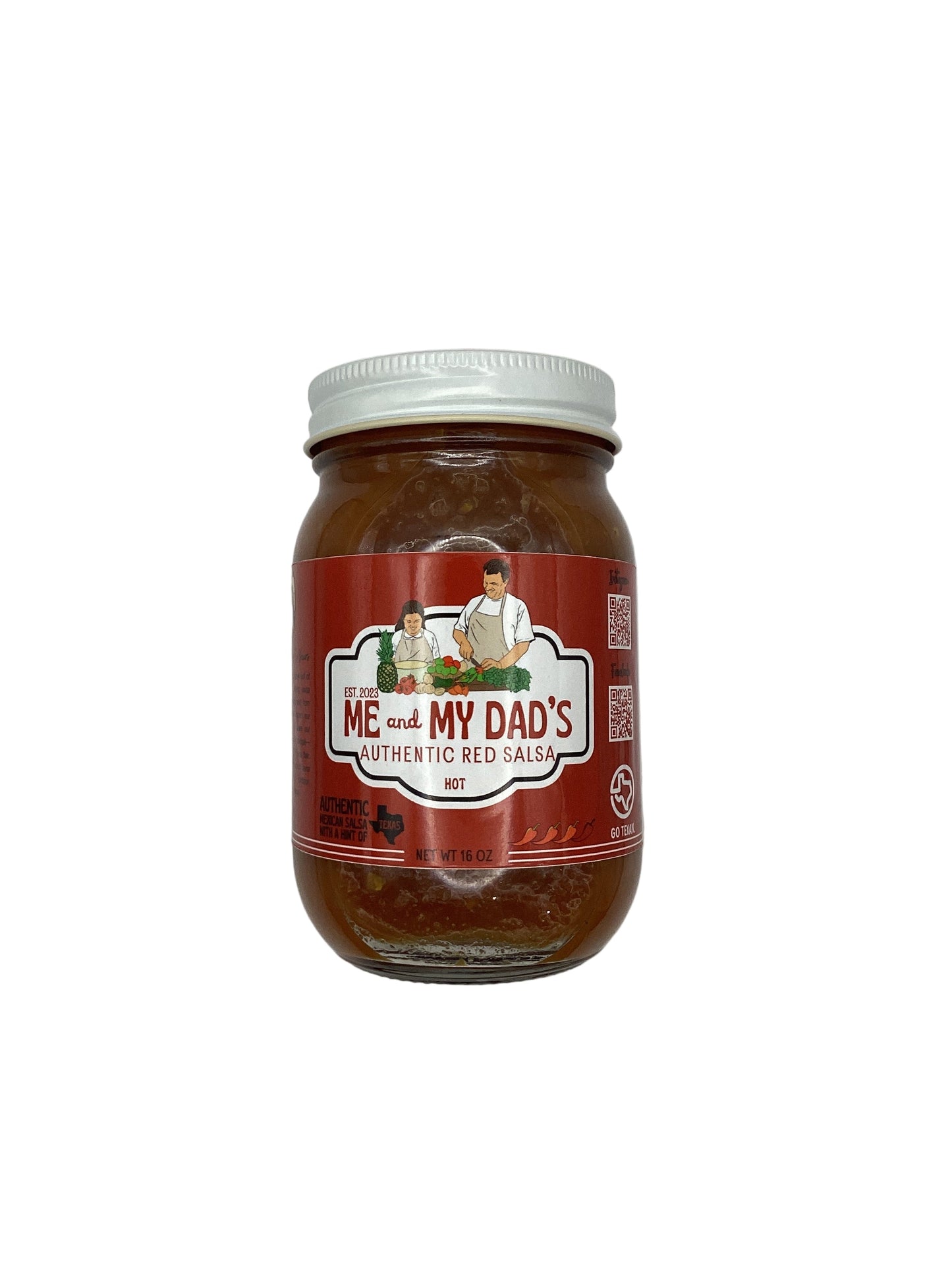 Me and My Dad’s Hot Authentic Red Salsa 16oz