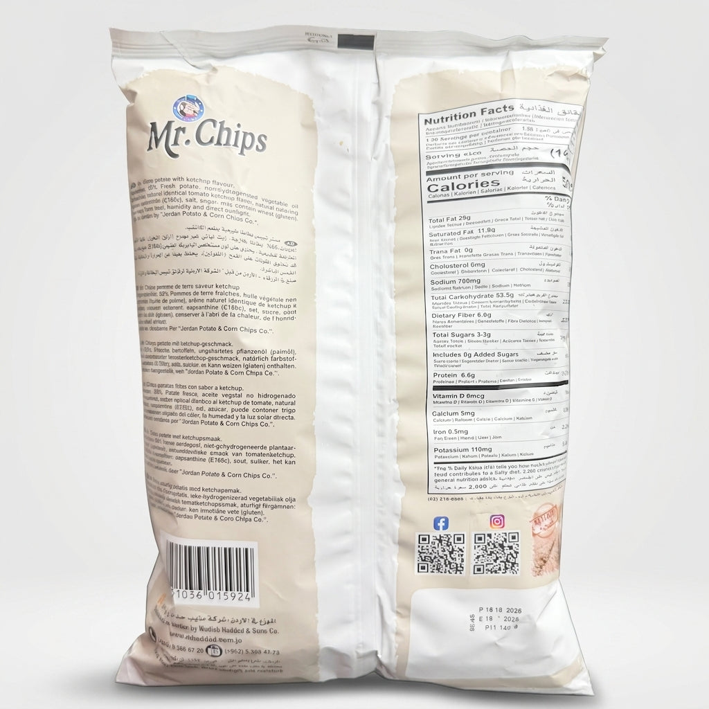 Mr. Chips Ketchup Flavour Potato Chips 45g - Classic Tomato Snack