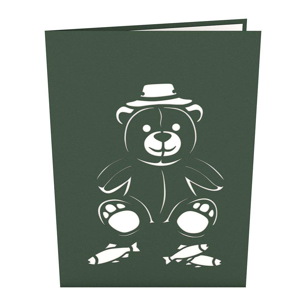 Fishing Bear 5''x7'' Card, Pop-Up Cards