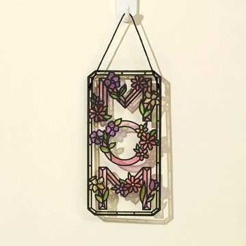 5x7" Floral Mom Suncatcher Card