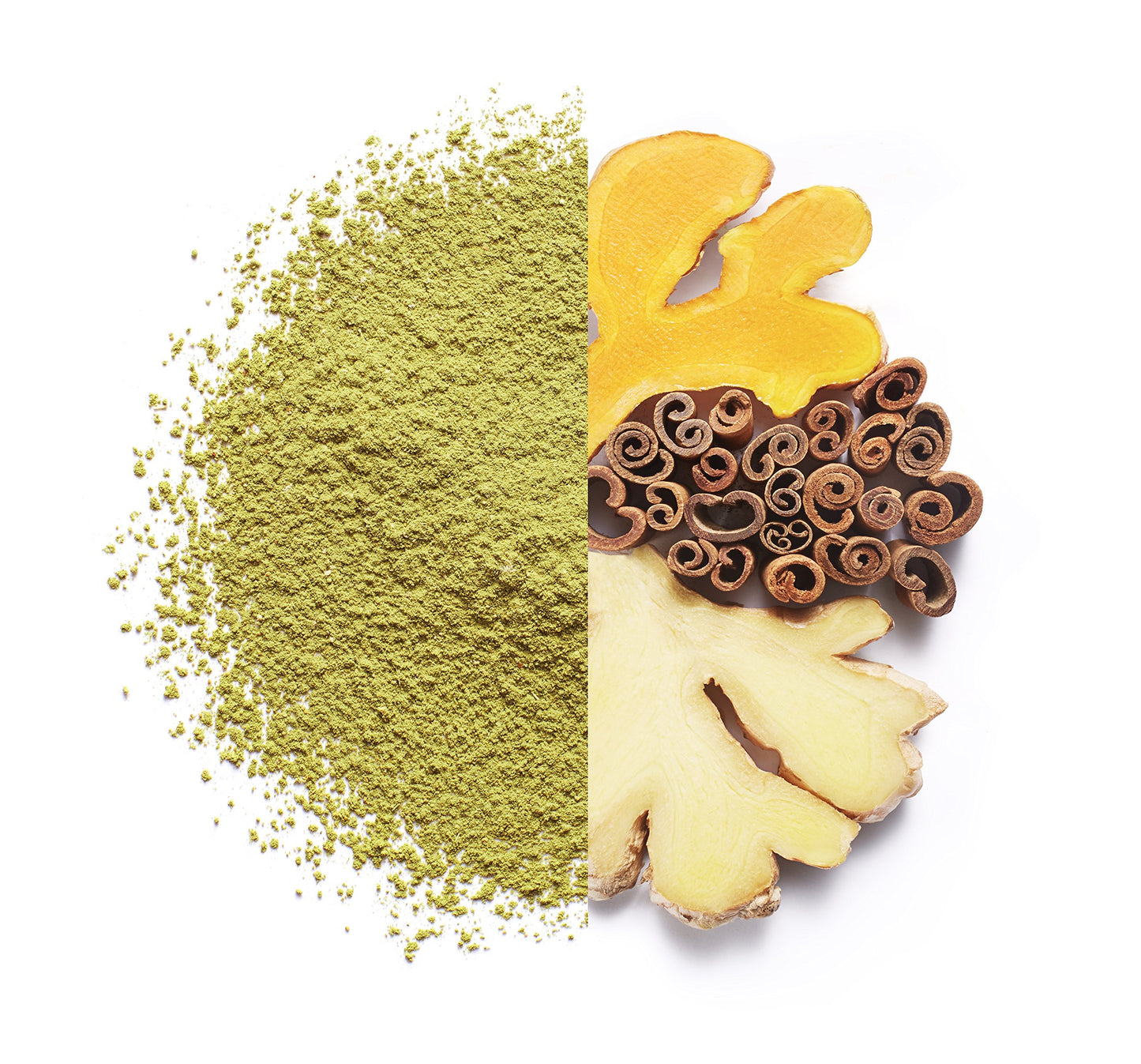 Paromi Tea Matcha With Turmeric, Ginger & Cinnamon 35 Grams, Organic Stone-Ground Organic Green Tea, Serve Hot Or Iced, Blend, W