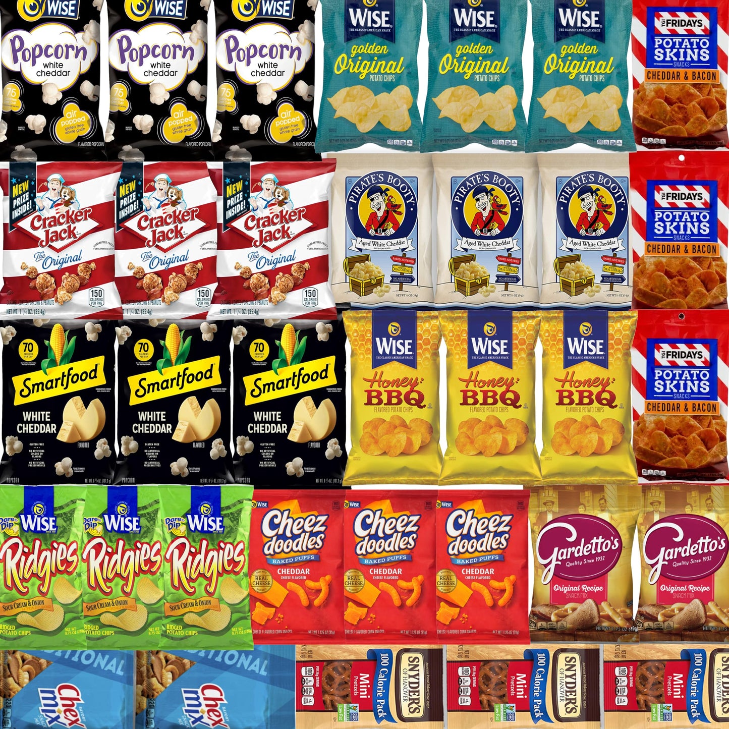 Assorted Chips Variety Pack - Potato Chips, Pretzels, Popcorn, And Healthy Snacks - 35 Count by Bussin Boxes