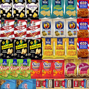 Assorted Chips Variety Pack - Potato Chips, Pretzels, Popcorn, And Healthy Snacks - 35 Count by Bussin Boxes