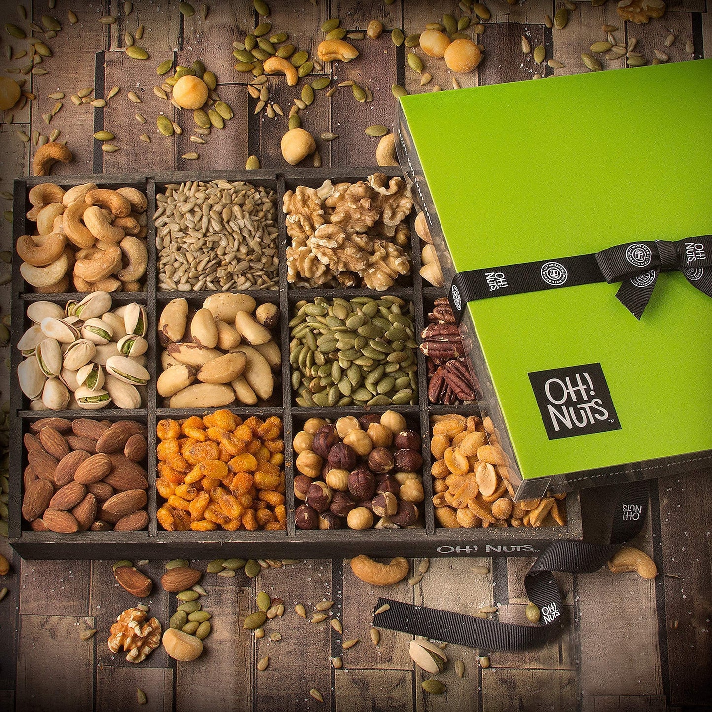 Oh! Nuts Nuts Gift Basket Mixed Nuts Assortments - 12 Variety Mixed Nut